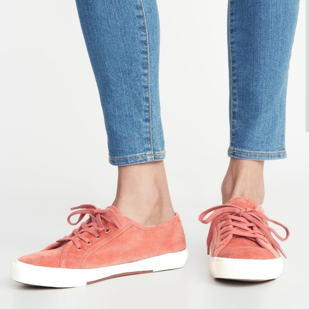 Corduroy canvas sneakers